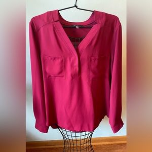 Nine West long sleeve top, Fuchsia, Size XL